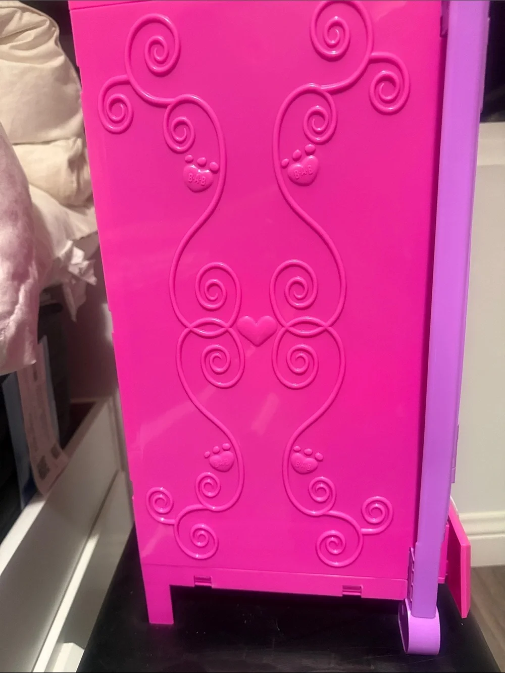 Build-A-Bear Pink Purple Dress-Up Closet with Assorted Clothes & Shoes